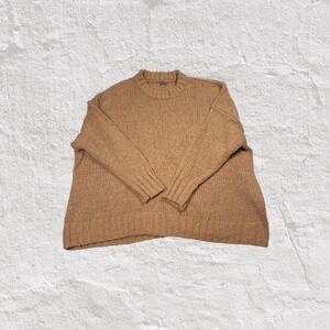 Aerie Knit Sweater Women's S Brown Oversized Chunky Pullover Relaxed Fit Lounge
